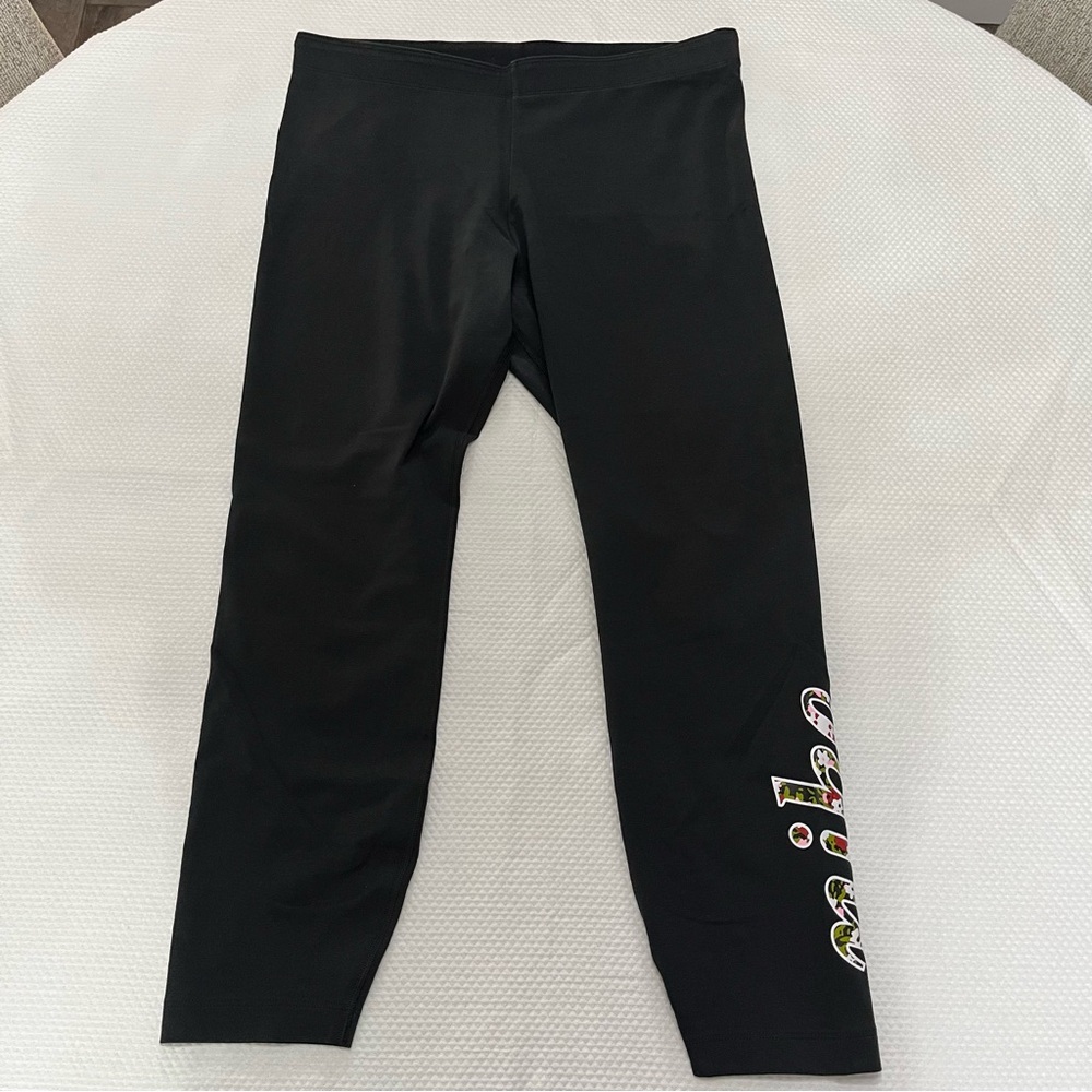 Nike Black Capris with Colorful Logo